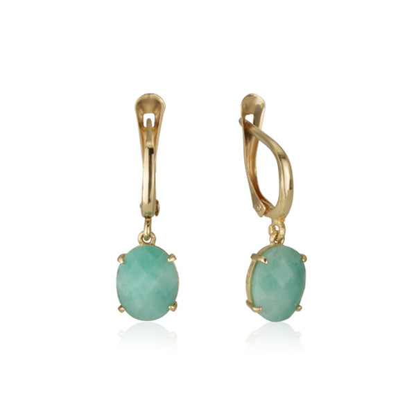 Santino Earrings - Natural Emerald