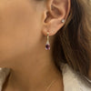 Patrizia Rectangle Earrings - Amethyst