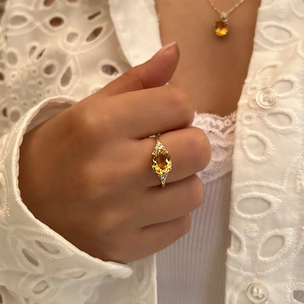 Patrizia Oval  Ring - Citrine