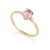 Diamond Drop Ring - Laboratory Morganite