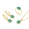 Santino Earrings - Natural Emerald