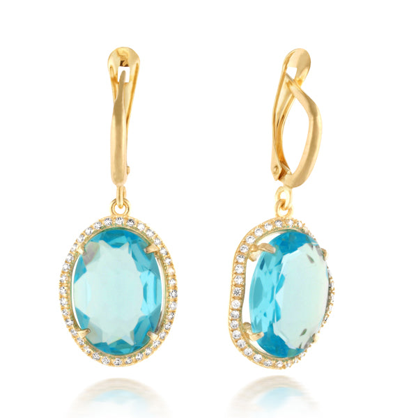  Raena Earrings - Blue Topaz