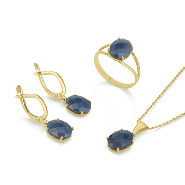 Santino Earrings - Natural Sapphire