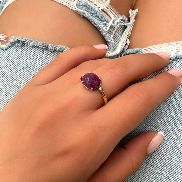 Santino Ring - Natural Ruby