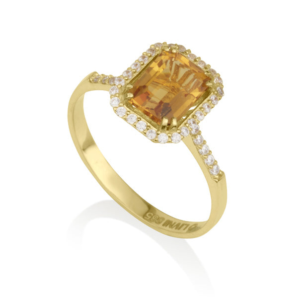 Vitalia - Rectangle Ring Citrine