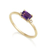 Diamond Octagon Ring - Amethyst