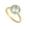 Vitalia - Round Ring Blue Topaz