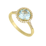 Vitalia - Round Ring Blue Topaz