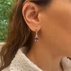 Patrizia Oval Earrings - Amethyst