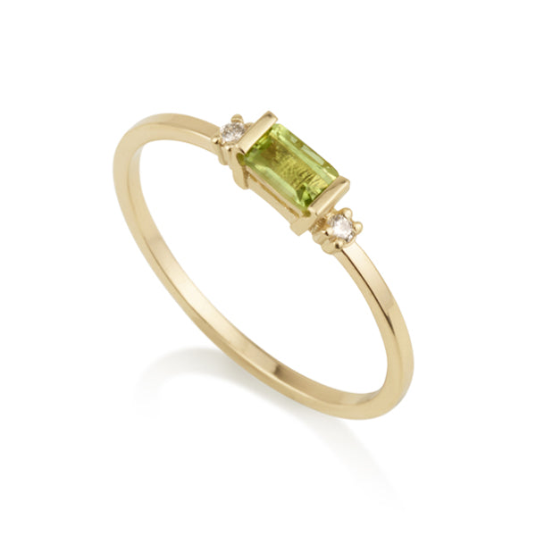 Diamond Octagon Ring - Peridot