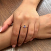 Diamond Oval Ring - Amethyst