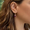 Patrizia Oval  Earrings - Natural Ruby