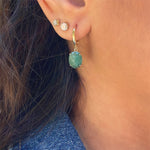 Santino Earrings - Natural Emerald