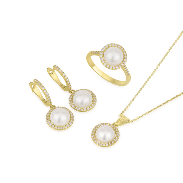 Vitalia Earrings - Pearl