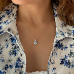 Patrizia Oval Necklace - Blue Topaz