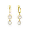 Pearl Earrings - zircons