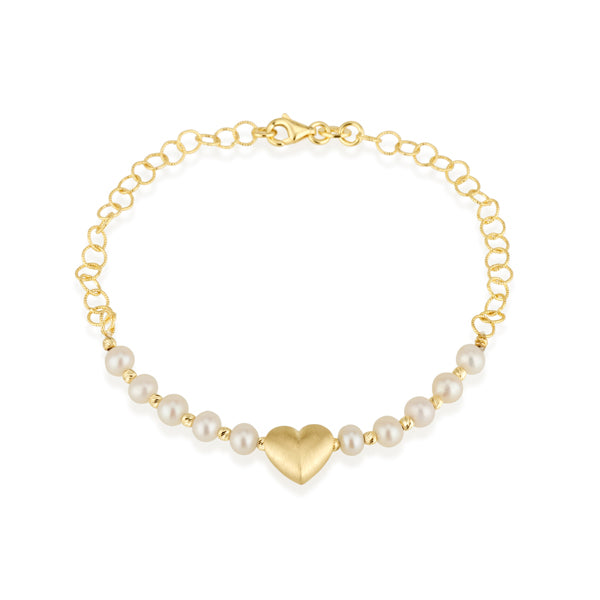 Pearl - Heart Bracelet