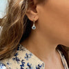 Patrizia Round Earrings - Blue Topaz