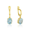 Amadora Oval Earrings - Blue Topaz