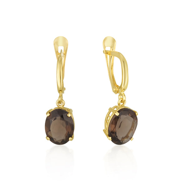 Amadora Oval Earrings - Smoky