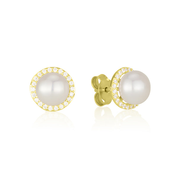 Gioia Tight Earrings - Pearl