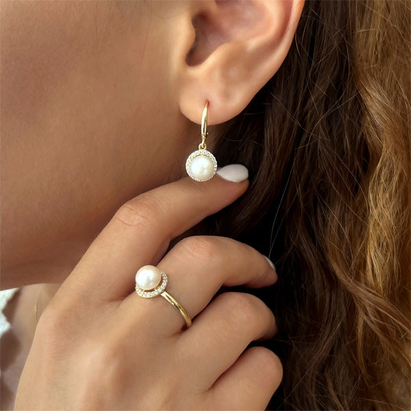 Gioia Earrings - Pearl