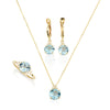 Patrizia Round Necklace - Blue Topaz