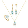 Patrizia Drop Earrings - Blue Topaz