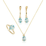 Patrizia Drop Earrings - Blue Topaz