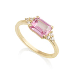 Patrizia Rectangle Ring - Pink Spinel