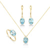 Patrizia Oval Necklace - Blue Topaz