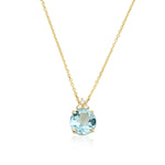 Patrizia Round Necklace - Blue Topaz