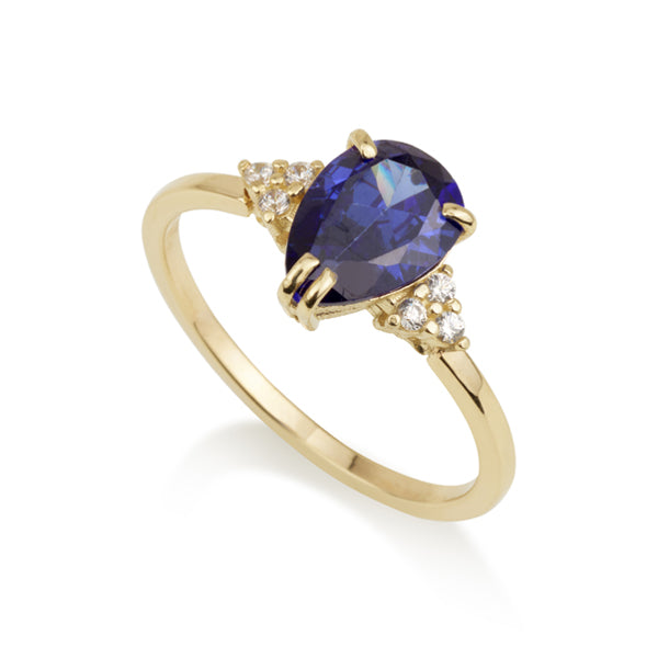 Patrizia Drop Ring - Sapphire Spinel