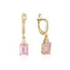 Patrizia Rectangle Earrings - Pink Spinel