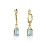 Patrizia Rectangle Earrings - Blue Topaz