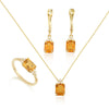 Patrizia Rectangle Necklace - Citrine