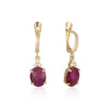 Patrizia Oval  Earrings - Natural Ruby