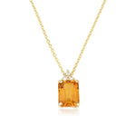 Patrizia Rectangle Necklace - Citrine