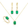 Patrizia Rectangle Earrings - Emerald Spinel