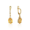 Patrizia Oval Earrings - Citrine