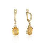 Patrizia Oval Earrings - Citrine