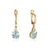 Patrizia Round Earrings - Blue Topaz