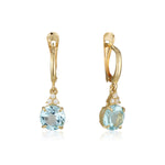 Patrizia Round Earrings - Blue Topaz