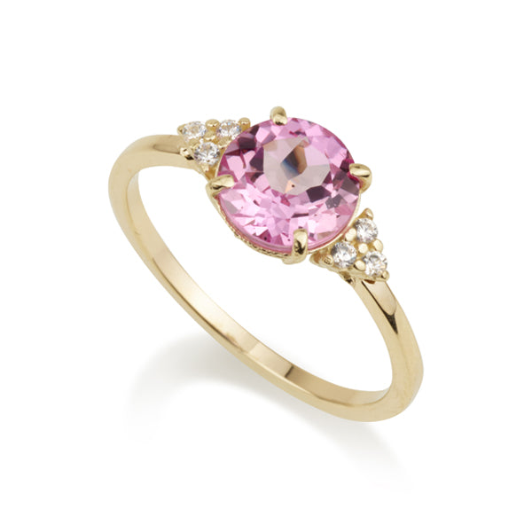 Patrizia Round Ring - Pink Spinel