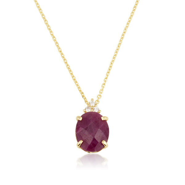 Patrizia Oval Necklace - Natural Ruby