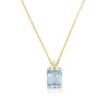 Patrizia Rectangle Necklace - Blue Topaz