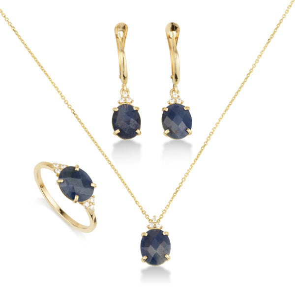 Patrizia Oval  Earrings - Natural Sapphire