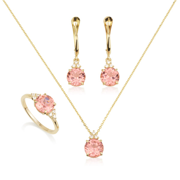 Patrizia Round Earrings - Morganite Spinel