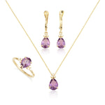 Patrizia Drop Earrings - Amethyst