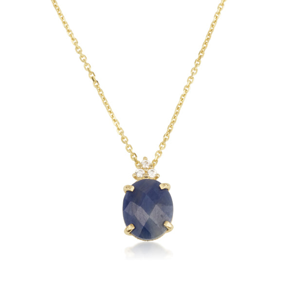 Patrizia Oval Necklace - Natural Sapphire